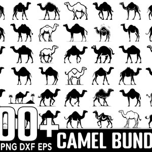 Pacchetto SVG di oltre 100 cammelli, download digitale istantaneo, PNG, file di taglio SVG