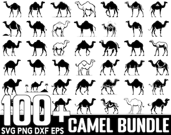 Pakiet ponad 100 plików Camel SVG, natychmiastowe pobieranie cyfrowe, pliki PNG i SVG Cut
