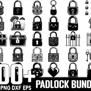 100+ SVG-bundel met hangslot, directe digitale download, png-, png-, gesneden SVG-bestanden