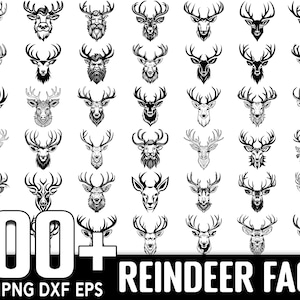 100+ Rendieren Gezicht SVG Bundel, Instant Digitale Download, PNG, SVG Cut Files