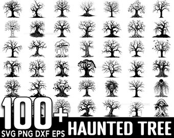 100+ Haunted Tree SVG Bundle, Instant Digital Download, PNG, SVG Cut Files
