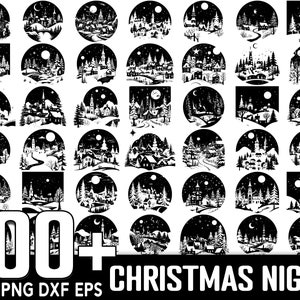 100+ Weihnachtsnacht SVG Bundle, sofortiger digitaler Download, PNG, SVG geschnittene Dateien