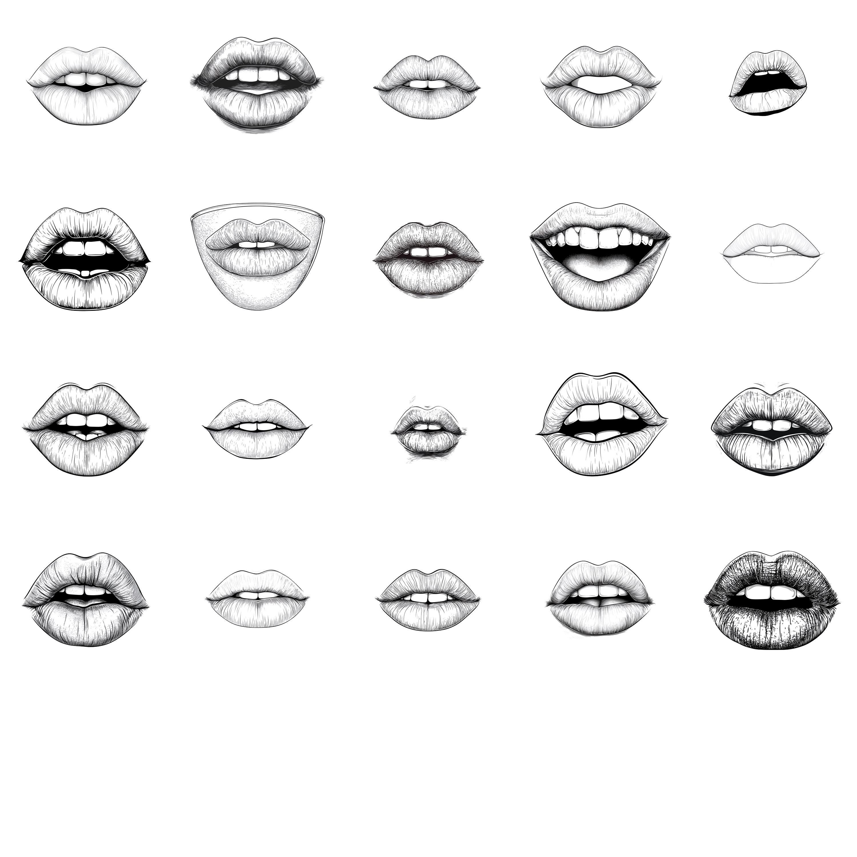Procreate Lips 109+ Lips Procreate Stamps, Lips PNG Bundle, Instant Download - Etsy