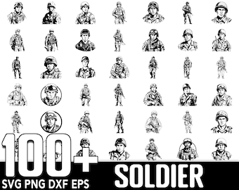 100+ Soldier SVG Bundle, Instant Digital Download, PNG, SVG Cut Files