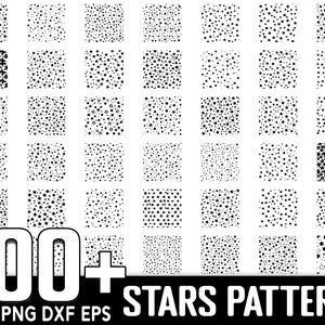 Mais de 100 estrelas padrão padrão SVG pacote, download digital instantâneo, PNG, arquivos de corte SVG