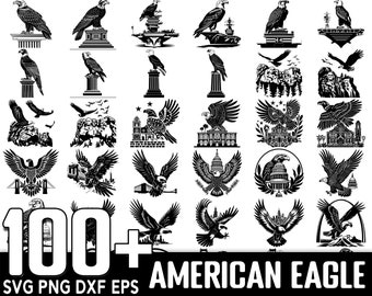 100+ American Eagle SVG Bundle, Instant Digital Download, PNG, SVG Cut Files