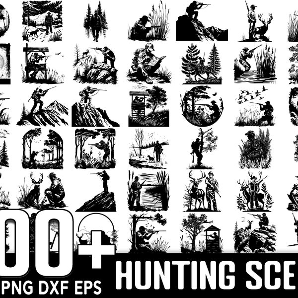 Hunting Scene Svg - Etsy