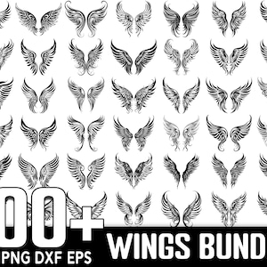 100+ Wings SVG Bundle, Instant Digital Download, PNG, SVG Cut Files