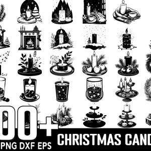 100+ Weihnachtskerze SVG Bundle, sofortiger digitaler Download, PNG, SVG-Schnittdateien