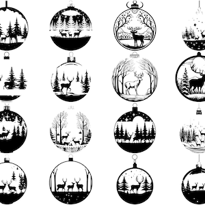 100+ Christmas Ball Decor SVG Bundle, Instant Digital Download, PNG, SVG Cut Files