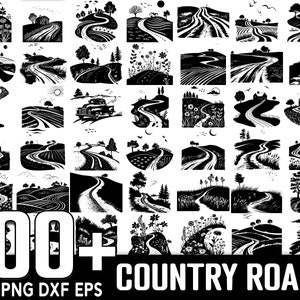 100+ Country Roads SVG Bundle, sofortiger digitaler Download, PNG, SVG-Schnittdateien
