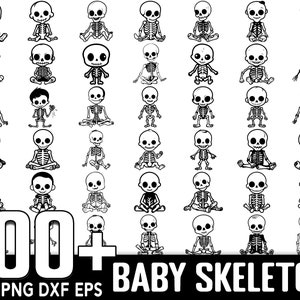 100+ Baby Skeleton SVG Bundle, Instant Digital Download, PNG, SVG Cut Files
