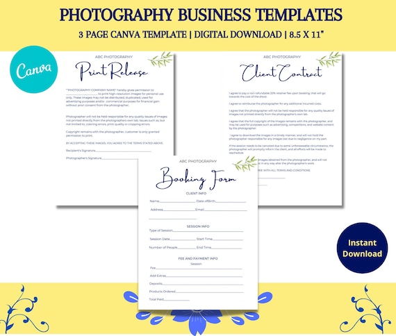 Image 6 for Photography Business Forms Templates