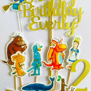 Julia Donaldson books inspired  cake decorations set - grufflo- stickman - witch - whale