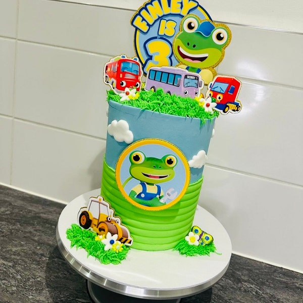 Geckos Garage cake topper and decoration set