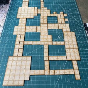 3 mm MDF Dungeon Floor Tiles D&D Wargame RPG 25mm Tiles.