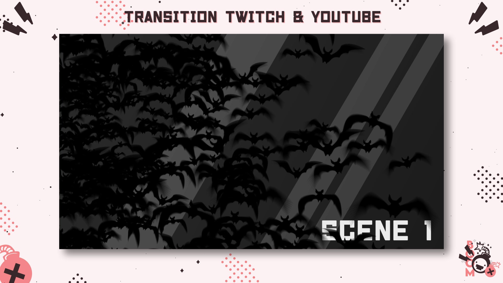 Animated Twitch Hallowween Bat Trasition / Stream Starting Soon ...