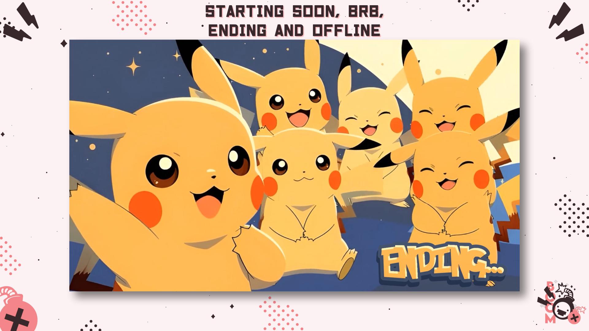 Animated Twitch Pikachu Pokemon Cute Chill 30 Anniversary / Stream ...