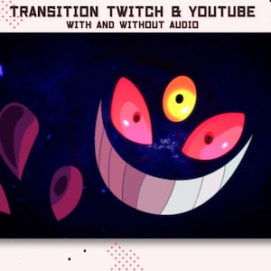 Animated Twitch Transition Gengar  / Overlay  / Youtube /  Streampack / Scenes / Gamer / Pokemon / Megagengar