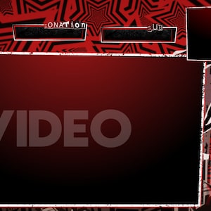 Animated Twitch Persona 5 Overlay / Webcam / Chatbox / Stream Pack / Gamer / Anime / Manga / Joker / Morgana