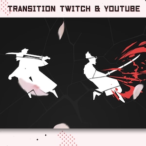 Animated Twitch Samurai Trasition Japannese / Stream transition / Overlay / Streampack / Scenes / Gamer / Samurai / Anime