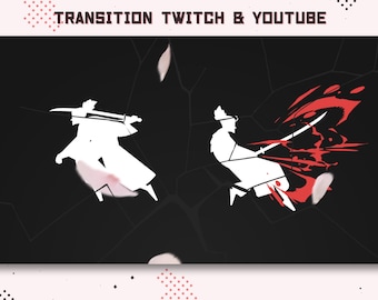 Animated Twitch Samurai Trasition Japannese / Stream transition / Overlay / Streampack / Scenes / Gamer / Samurai / Anime
