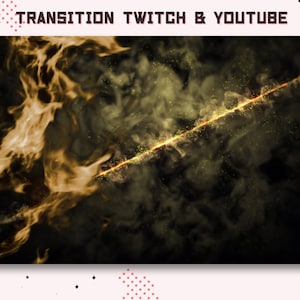 Animated Twitch Samurai fire katana Trasition Japannese / Stream transition / Overlay / Streampack / Scenes / Gamer / Samurai / Anime