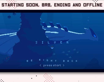 Lugia pixel animé sur Twitch (Pokémon légendaire Soul Silver) / Début du stream / Je reviens tout de suite / Fin / Stream hors ligne / Lo-Fi / Chargement