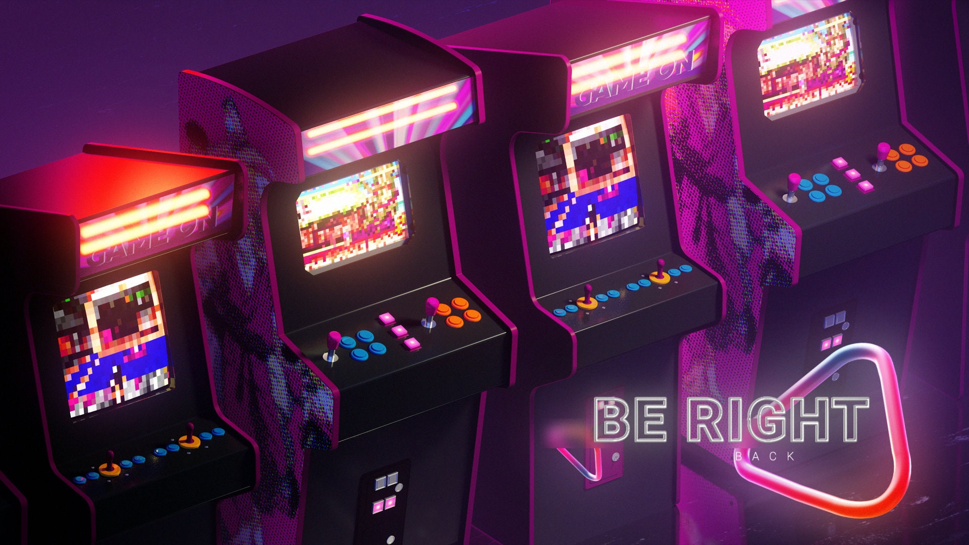 Arcade Gaming Retro Video Game Animated Stream Screens for Twitch - Etsy