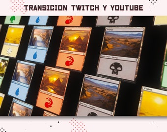 Transition animée pour le jeu de cartes Magic: The Gathering sur Twitch / Diffusion en direct bientôt disponible / Overlay / Pack de diffusion / Terrains / Jeu de cartes à collectionner