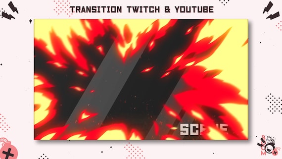Animated Twitch Dragon Trasition Fire / Stream starting soon / Overlay / Streampack / Scenes / Gamer / Fire