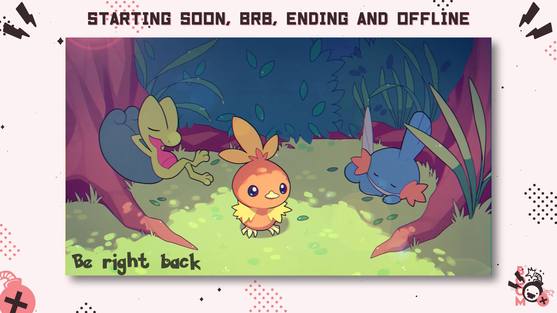 Torchic Back Animated Twitch Torchic,mudkip,treecko Pokemon / Stream Starting Soon ...