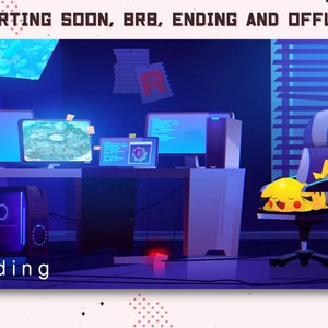 Animiertes Twitch Pikachu Pokemon Cute Chill / Stream ab bald / Be right back / Stream ending / Stream offline / Lo Fi / Kawaii