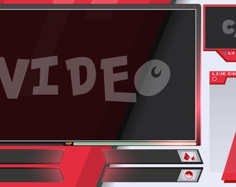 Pack d'overlays animés Pokémon pour Twitch