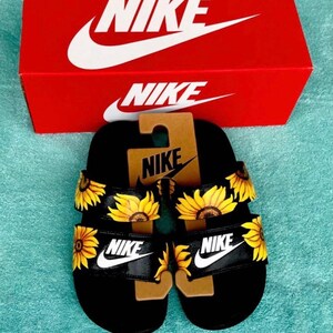 sunflower nike slides