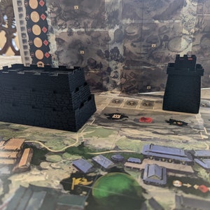 The Great Wall Board Game 3D Printed Walls, Towers, & Barricades