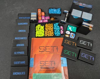 SETI + Fits Space Agencies Expansion Board Game Insert - Fits in core box- Free US Shipping