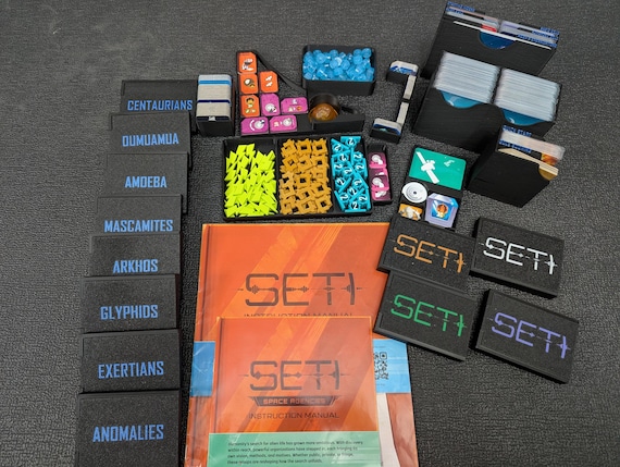 Seti拡張　ボードゲーム SETI + 宇宙機関拡張ボードゲームインサート - コアボックスにフィット