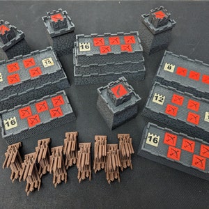 The Great Wall Board Game 3D Printed Walls, Towers, & Barricades