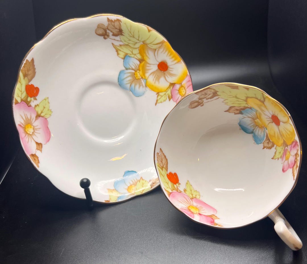 Vintage Bell Fine Bone China Tea Cup and Saucer - Etsy