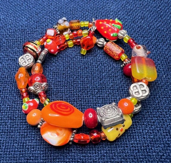 Boho Style Memory Wire Wrap Bracelet - image 2