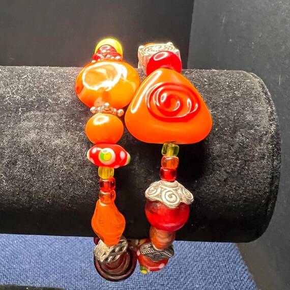 Boho Style Memory Wire Wrap Bracelet - image 4