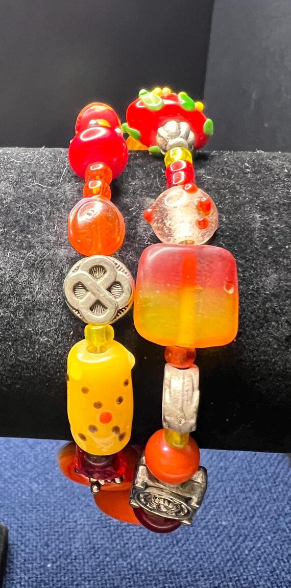 Boho Style Memory Wire Wrap Bracelet - image 5