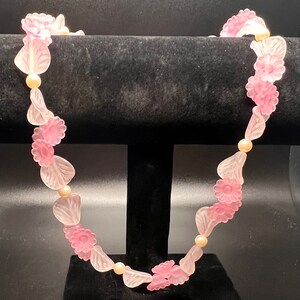 Vintage 1986 Avon Frosted Pastel Blossoms Necklace image 4