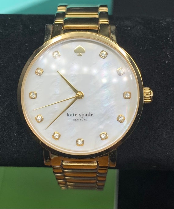 Kate Spade Womans Gramercy Gold Watch 