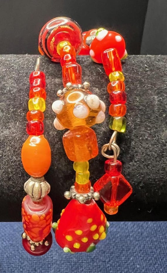 Boho Style Memory Wire Wrap Bracelet - image 7