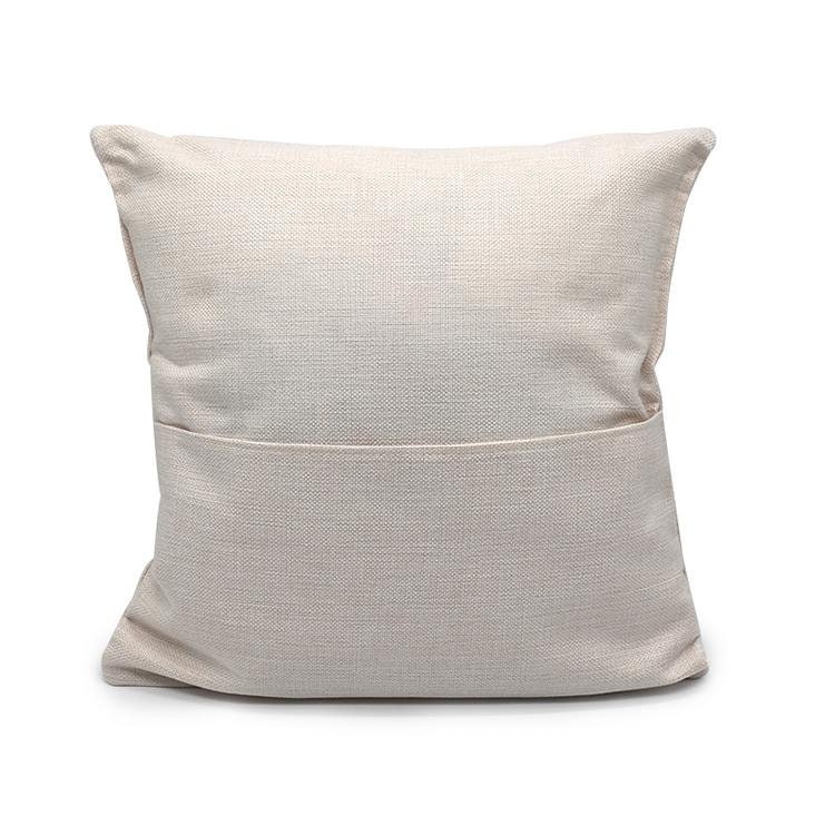 HE DTF Linen 3D Sublimation Blank Pillow Case Fashional Cushion Cover  Pillowcase with Invisible Zippers 50pcs/Carton - in US Stock