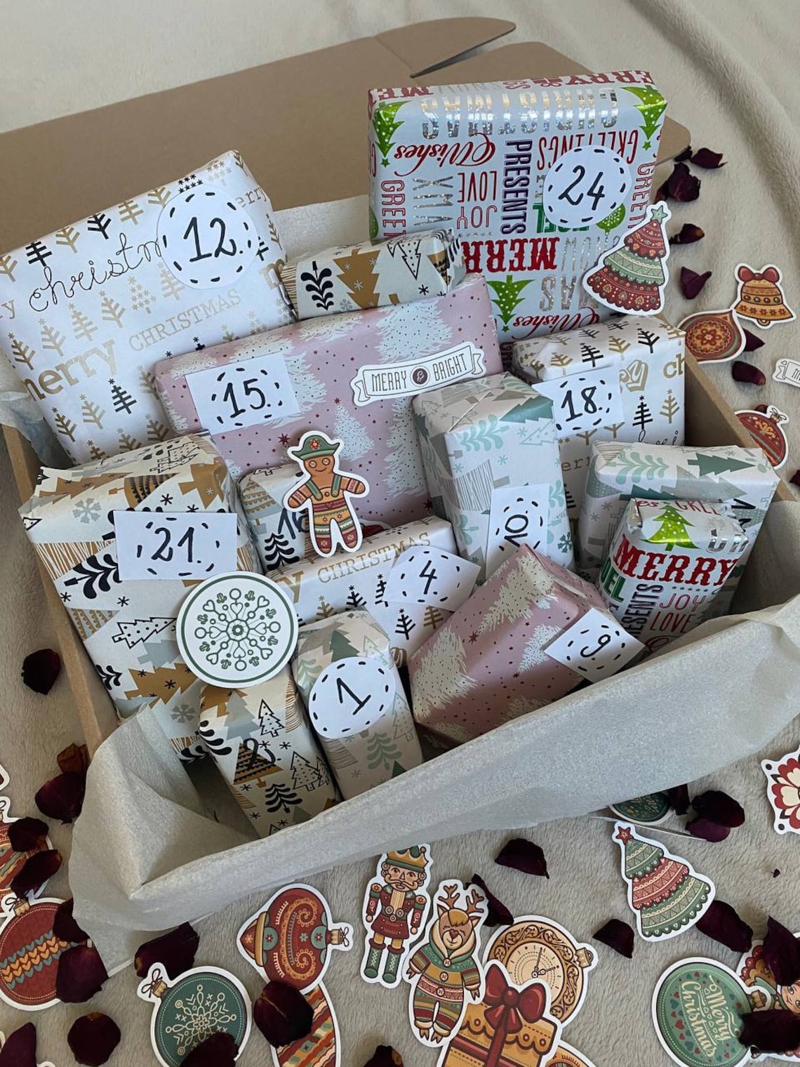 Huge Advent Calendar With Everything Christmas Countdown 24 Advent Huge Advent Calendar With Everything Christmas Countdown 24 Advent