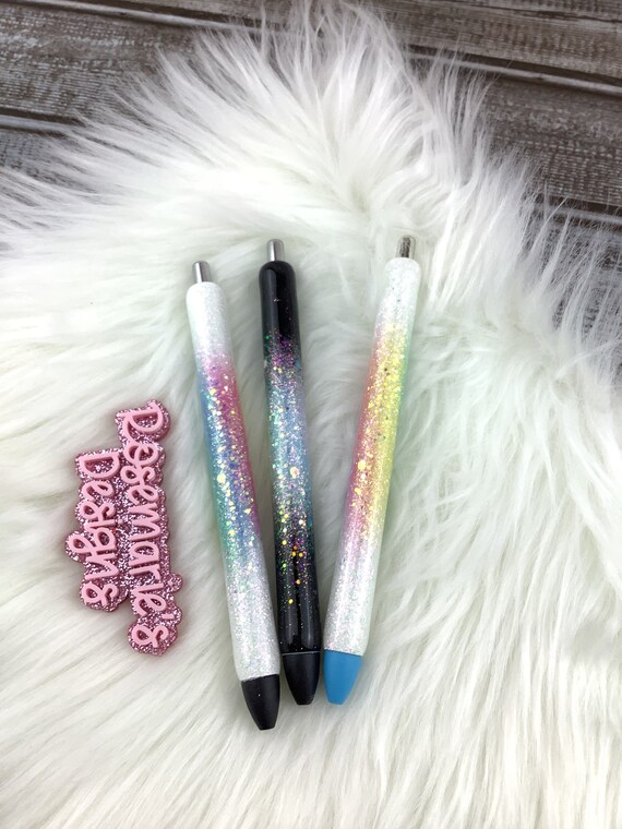 Rainbow Glitter Pen, Unicorn Pen, Resin Pen 