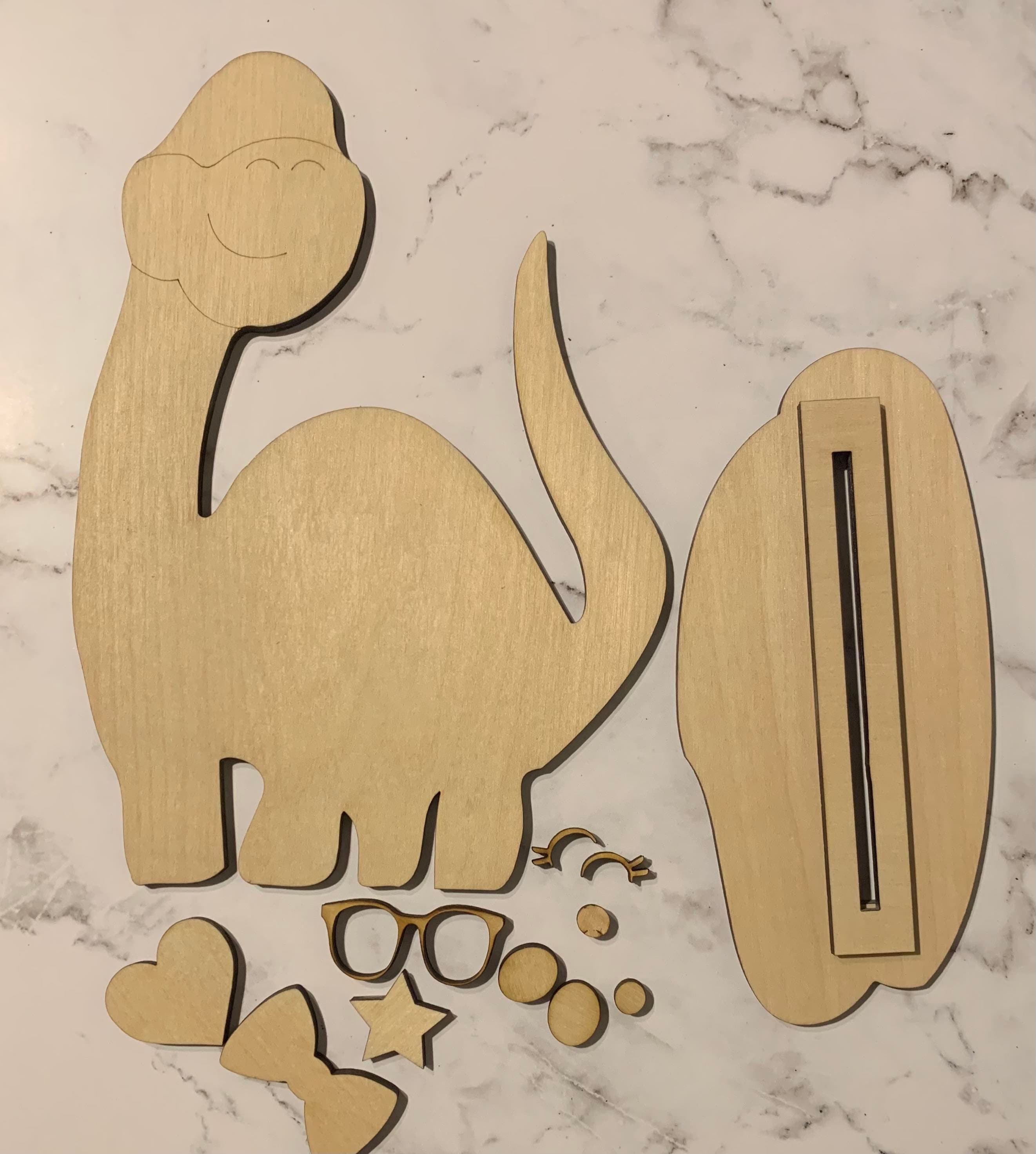 Dinosaur Laser Cut File Kids Laser Cut File Brontosaurus Etsy